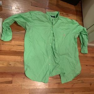 Ralph Lauren polo lime green button down